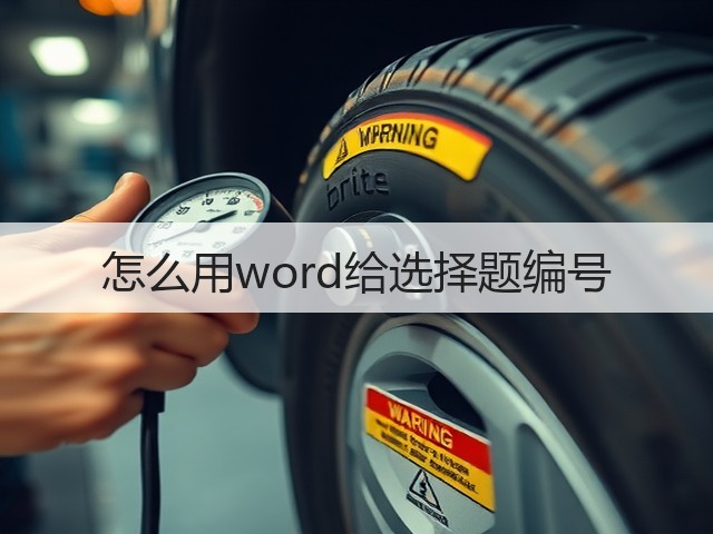 怎么用word给选择题编号(图1)
