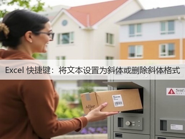 Excel 快捷键：将文本设置为斜体或删除斜体格式(图1)