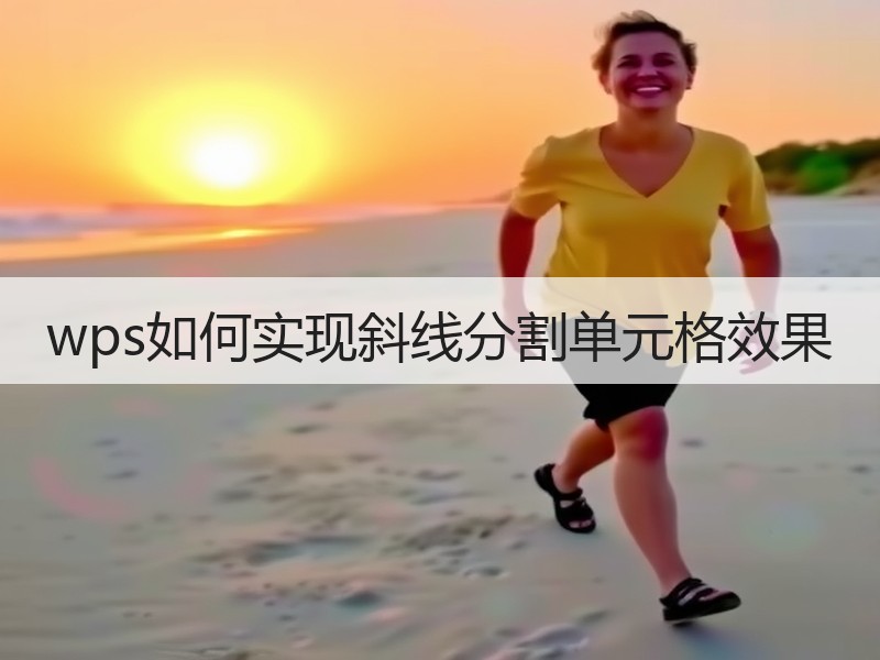 wps如何实现斜线分割单元格效果 - 诺云壹观办公网