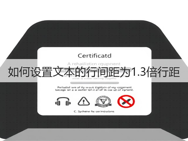 如何设置文本的行间距为1.3倍行距(图1) 如何设置文本的行间距为1.3倍行距(图1)