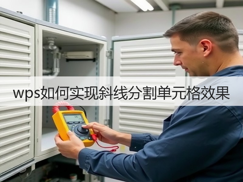 wps如何实现斜线分割单元格效果 - 诺云壹观办公网