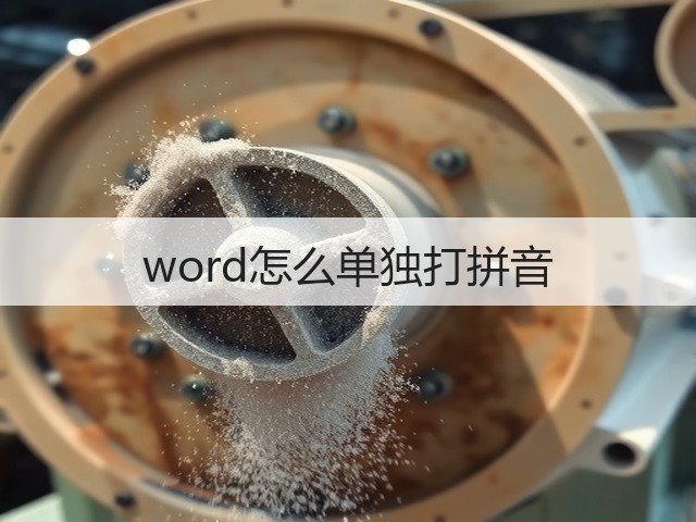 word怎么单独打拼音(图1)