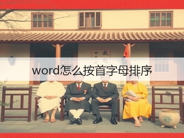 word怎么按首字母排序(图2) word怎么按首字母排序(图2)