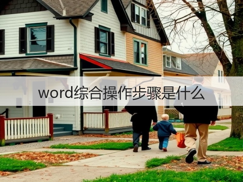 word综合操作步骤是什么 - 诺云壹观办公网