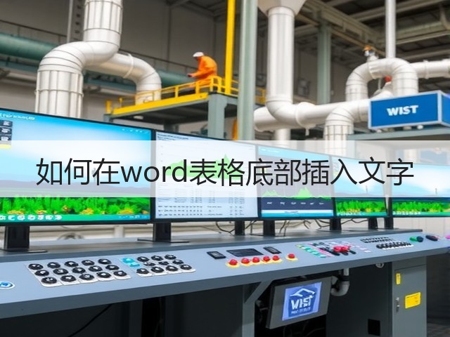 如何在word表格底部插入文字(图3)