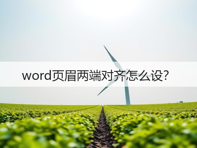 word页眉两端对齐怎么设?(图2) word页眉两端对齐怎么设?(图2)