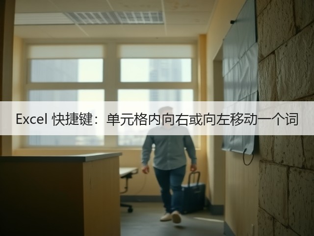 Excel 快捷键:单元格内向右或向左移动一个词(图2) Excel 快捷键:单元格内向右或向左移动一个词(图2)