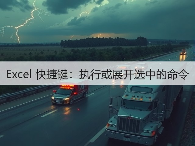 Excel 快捷键:执行或展开选中的命令(图2) Excel 快捷键:执行或展开选中的命令(图2)