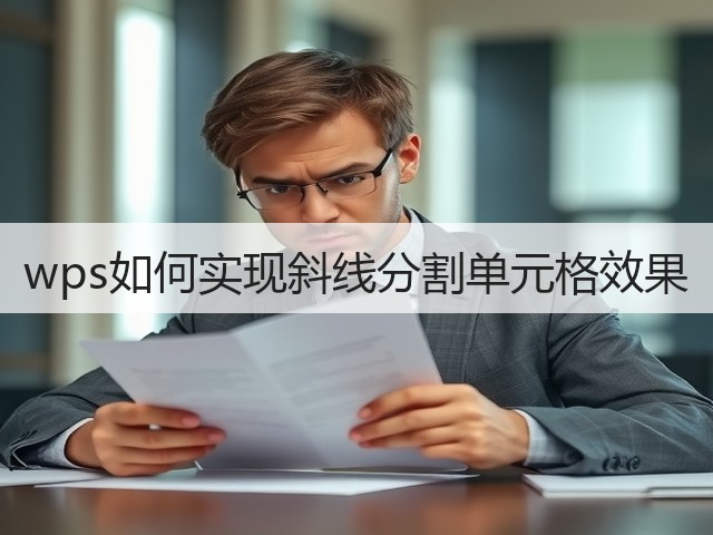wps如何实现斜线分割单元格效果(图2) wps如何实现斜线分割单元格效果(图2)