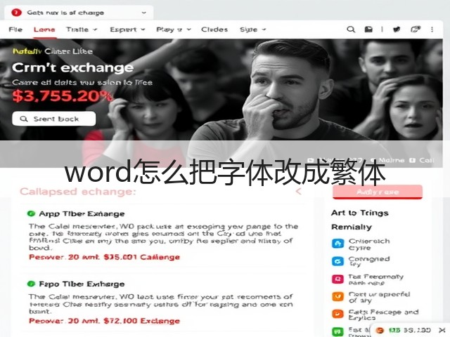 word怎么把字体改成繁体(图1) word怎么把字体改成繁体(图1)