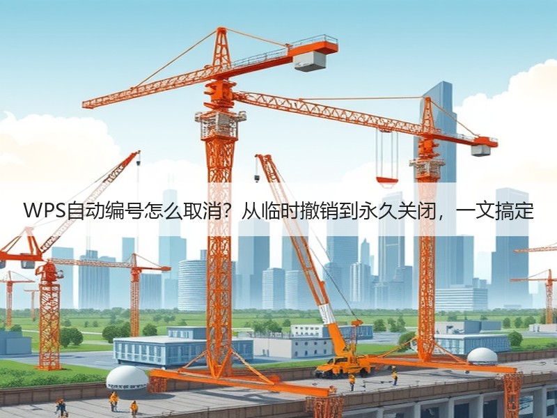 WPS自动编号怎么取消？从临时撤销到永久关闭，一文搞定 - 诺云壹观办公网