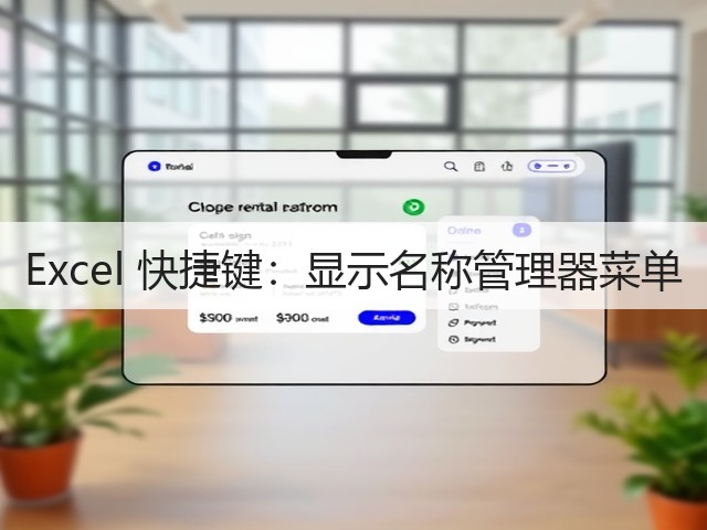 Excel 快捷键:显示名称管理器菜单(图3) Excel 快捷键:显示名称管理器菜单(图3)