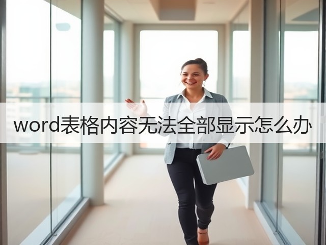 word表格内容无法全部显示怎么办(图2) word表格内容无法全部显示怎么办(图2)