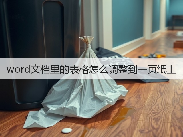 word文档里的表格怎么调整到一页纸上(图1)
