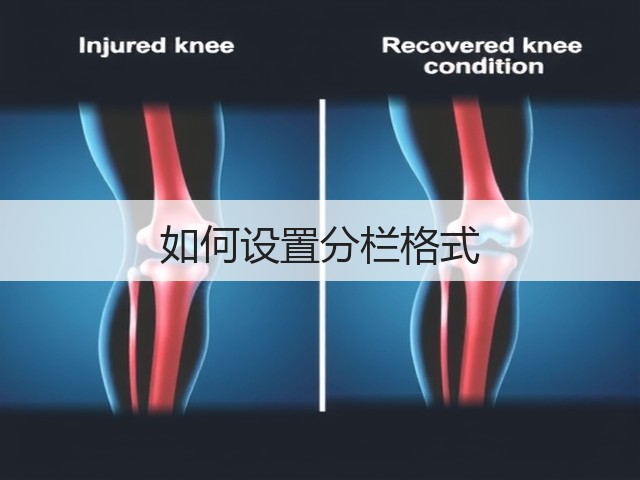 如何设置分栏格式(图1)