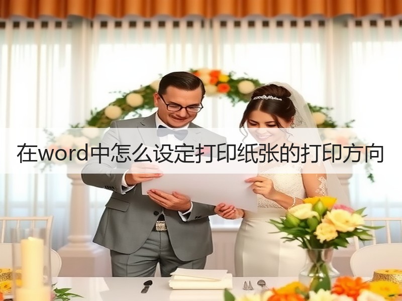在word中怎么设定打印纸张的打印方向 - 诺云壹观办公网