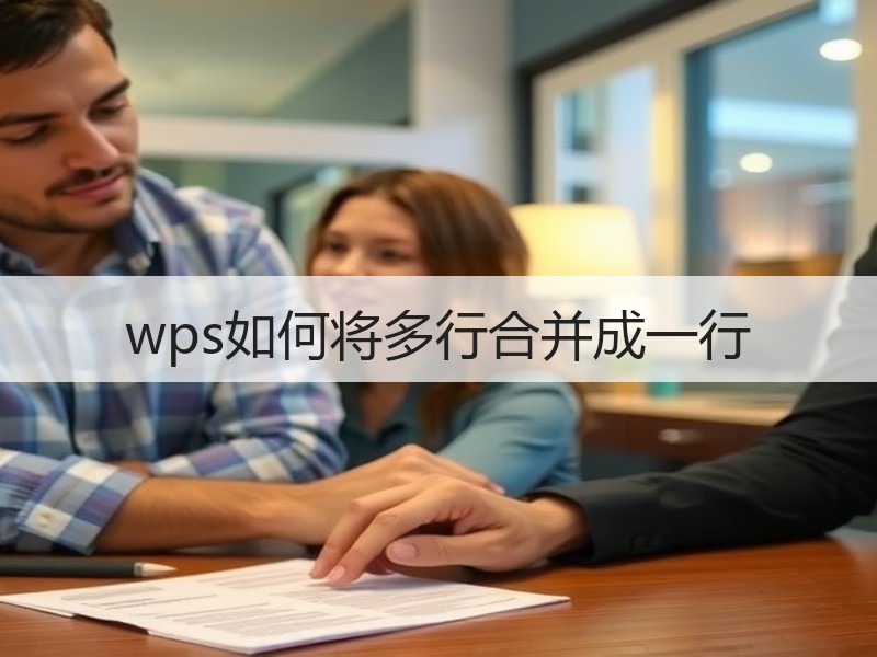 wps如何将多行合并成一行 - 诺云壹观办公网