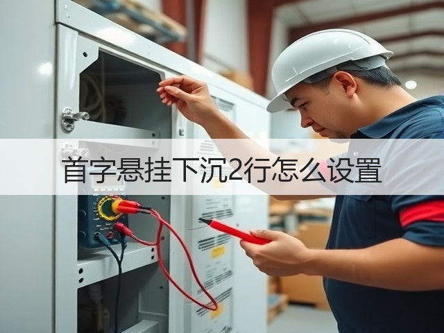 首字悬挂下沉2行怎么设置(图3) 首字悬挂下沉2行怎么设置(图3)