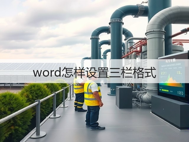 word怎样设置三栏格式(图1) word怎样设置三栏格式(图1)