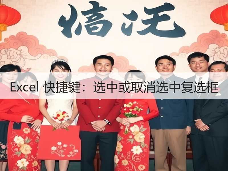 Excel 快捷键：选中或取消选中复选框 - 诺云壹观办公网