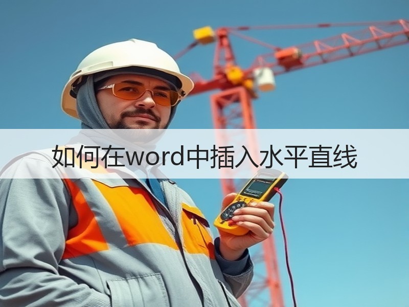如何在word中插入水平直线 - 诺云壹观办公网