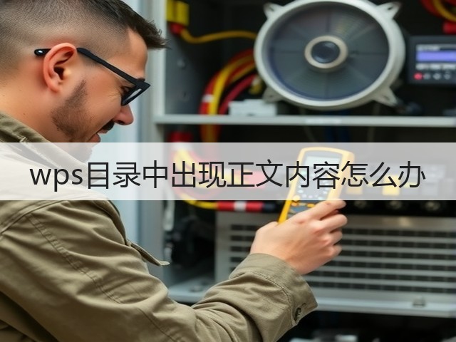 wps目录中出现正文内容怎么办(图3) wps目录中出现正文内容怎么办(图3)