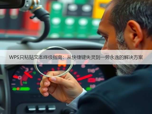 WPS只粘贴文本终极指南：从快捷键失灵到一劳永逸的解决方案(图3)