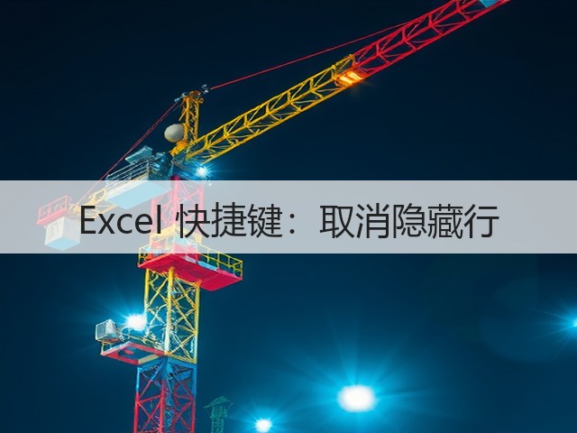 Excel 快捷键：取消隐藏行(图1)