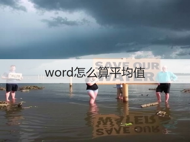 word怎么算平均值(图2) word怎么算平均值(图2)