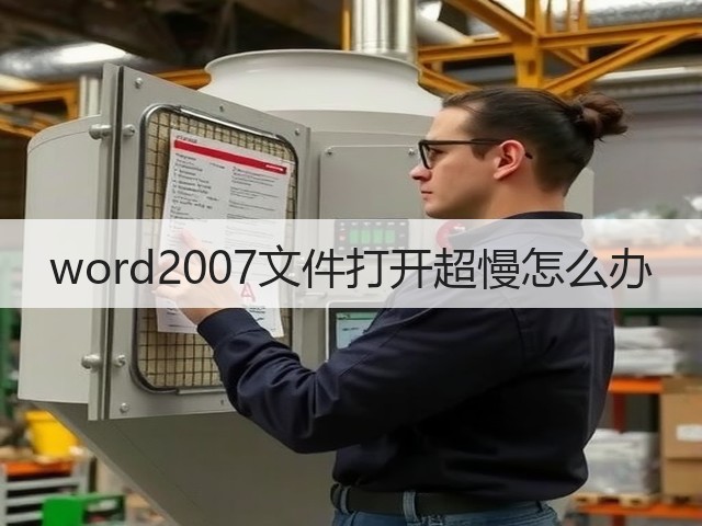 word2007文件打开超慢怎么办(图2) word2007文件打开超慢怎么办(图2)