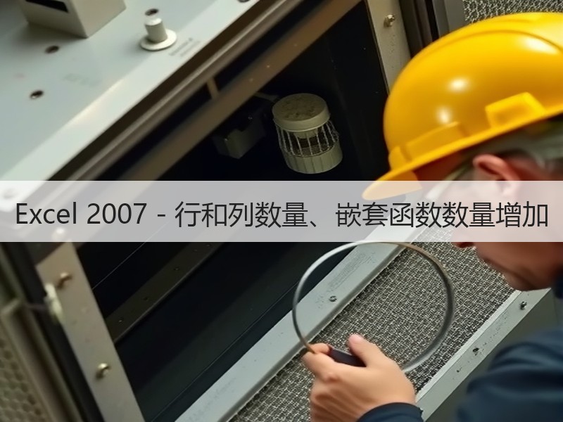 Excel 2007 - 行和列数量、嵌套函数数量增加 - 诺云壹观办公网