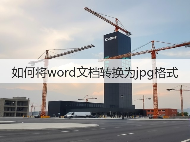 如何将word文档转换为jpg格式(图2) 如何将word文档转换为jpg格式(图2)