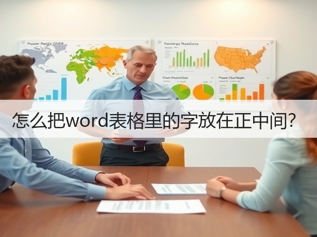 怎么把word表格里的字放在正中间?(图1) 怎么把word表格里的字放在正中间?(图1)