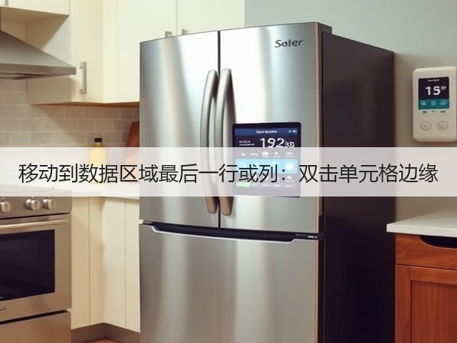 移动到数据区域最后一行或列:双击单元格边缘(图1) 移动到数据区域最后一行或列:双击单元格边缘(图1)