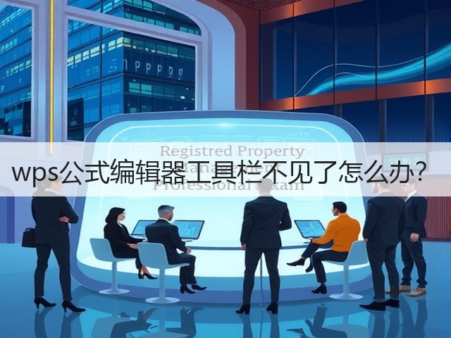 wps公式编辑器工具栏不见了怎么办？(图2)
