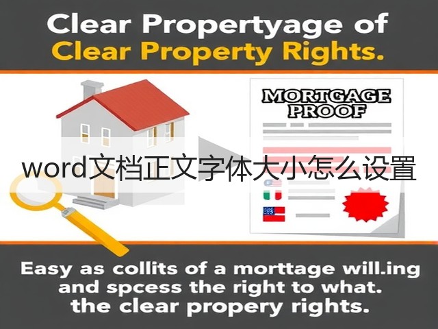 word文档正文字体大小怎么设置(图2) word文档正文字体大小怎么设置(图2)