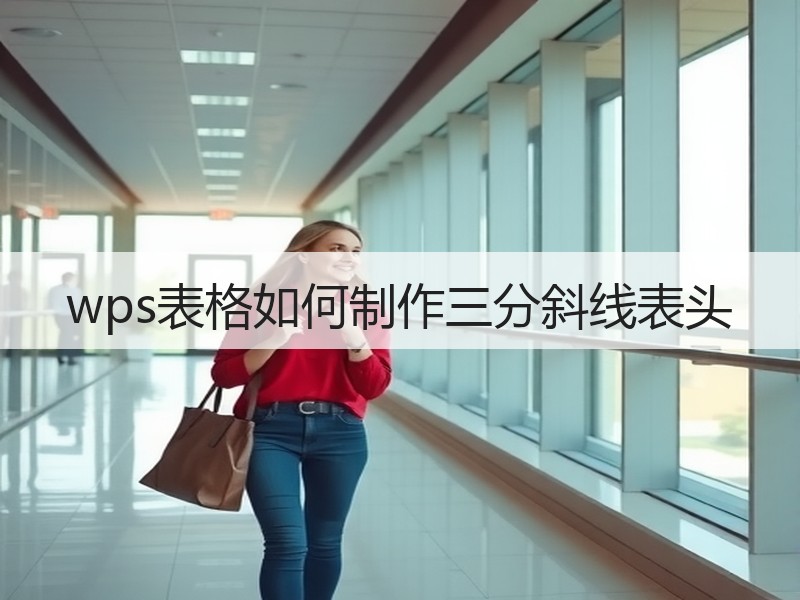 wps表格如何制作三分斜线表头 - 诺云壹观办公网