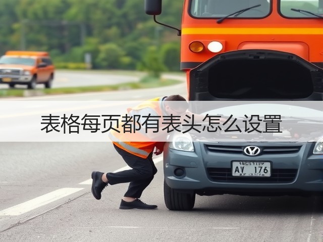 表格每页都有表头怎么设置(图1) 表格每页都有表头怎么设置(图1)