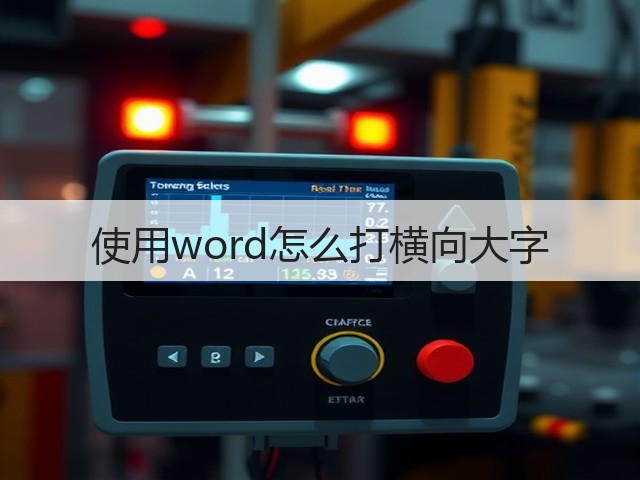 使用word怎么打横向大字(图1) 使用word怎么打横向大字(图1)