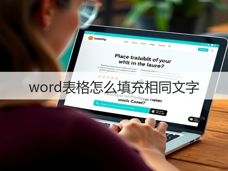 word表格怎么填充相同文字 - 诺云壹观办公网