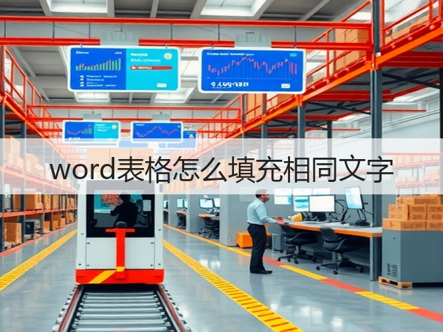 word表格怎么填充相同文字(图1)