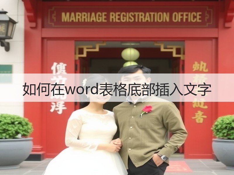 如何在word表格底部插入文字 - 诺云壹观办公网