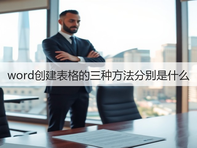 word创建表格的三种方法分别是什么(图1) word创建表格的三种方法分别是什么(图1)