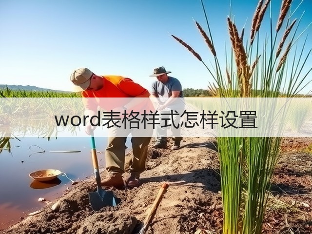 word表格样式怎样设置(图3)