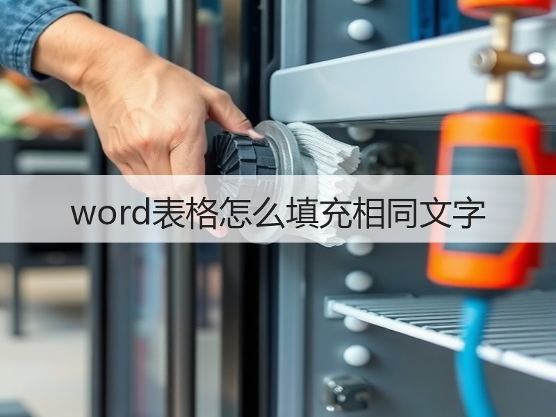 word表格怎么填充相同文字 - 诺云壹观办公网