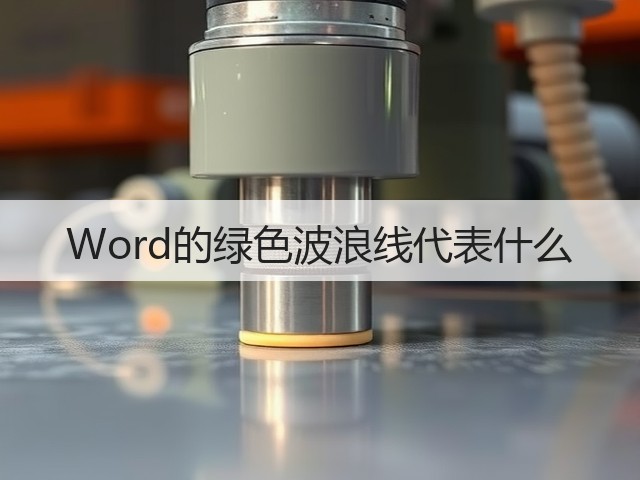 Word的绿色波浪线代表什么(图3) Word的绿色波浪线代表什么(图3)