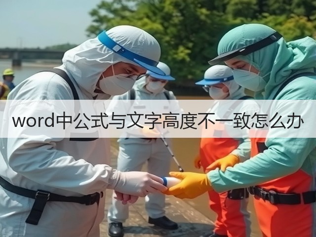 word中公式与文字高度不一致怎么办(图3)
