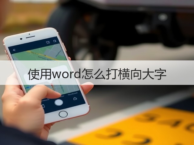 使用word怎么打横向大字(图3)