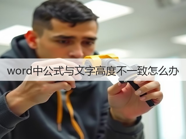 word中公式与文字高度不一致怎么办(图3)