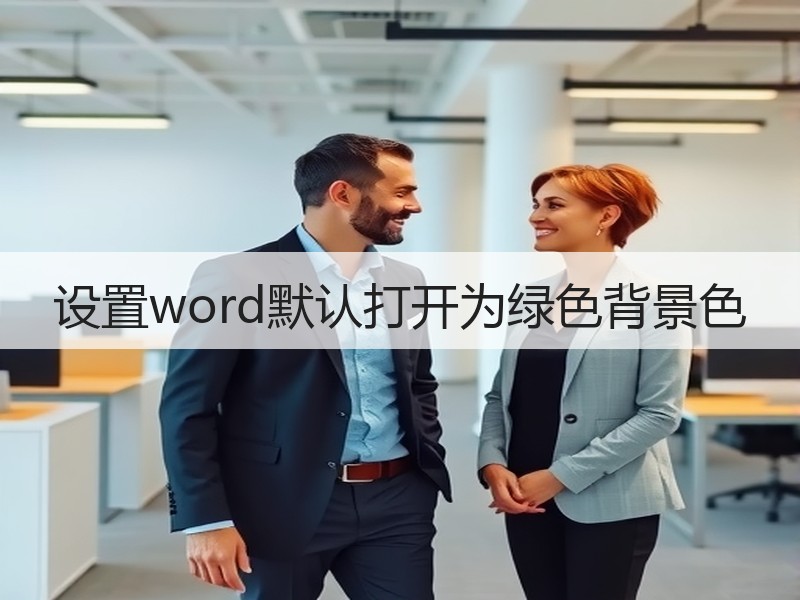 设置word默认打开为绿色背景色 - 诺云壹观办公网